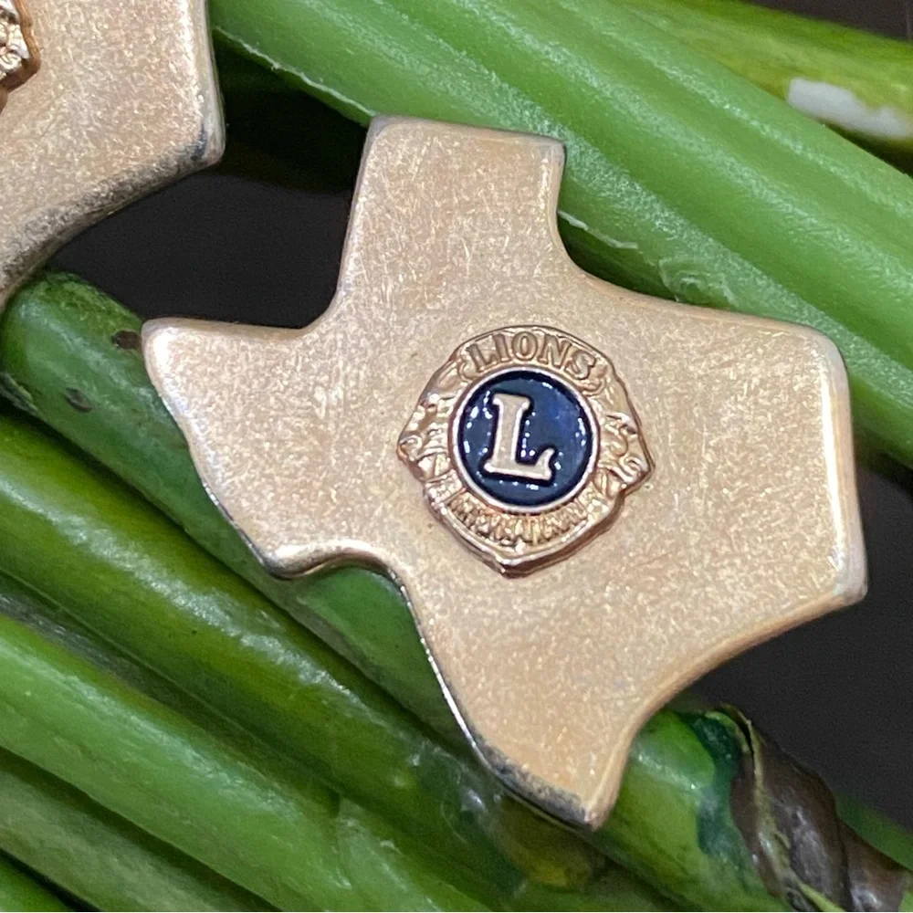 Vintage HAYWARD USA Lions Club International Gold-tone Cufflinks